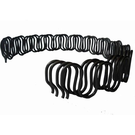 Kit de remplacement pour ressorts d'assise de meubles tels que canapés, fauteuils inclinables, chaises berçantes et fauteuils à bascule. En acier, il comprend 4 ressorts, des clips et des vis, et mesu (1/5)