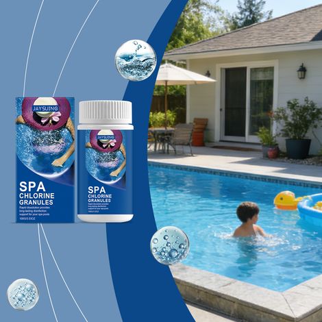 Chlorine granules quickly dissolve and purify water in spas, swimming pools, and hot tubs -- 100g -- BIEMMEDUE (1/5)