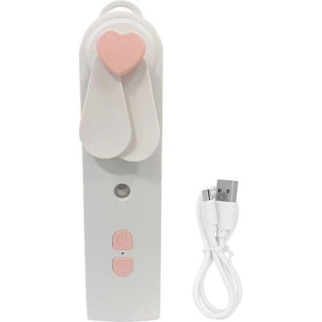Mini ventilateur portable USB - rose (1/5)