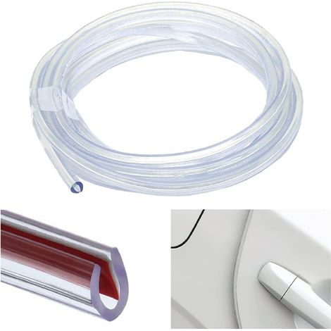 Transparent Bande de Protection des Bords de la Voiture 5M pour la Protection des Bords de la Voiture, Baguette de Protection Voiture en Anti-Collision en Forme de U pour Plupart des Voitures (1/5)