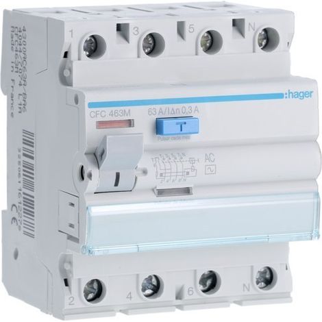 HAGER CFC463M  Differential 4P 63A 300mA Typ-AC