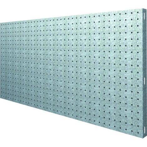SimonRack Panneau Mural Perforé Porte-Outils avec 8 Crochets – 600x1200x35 mm – Acier Zincato – Simonwork