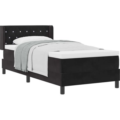 Maison Exclusive - Boxspringbett mit Kopfteil Schwarz 190 x 90 cm