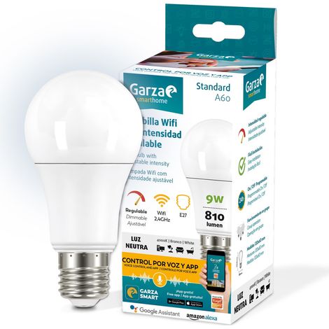 LAMPARA LED WIFI E27 LN REGULABLE 810LM - 9 W (1/5)