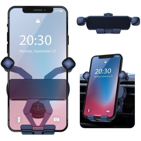 Support Téléphone Voiture, Gravité Porte Telphone Universel Support Smartphone à Grille d'Aération avec Rotation 360°, pour Phone12/12 Pro, Samsung(4.7 ''- 6.8 '') (1/5)