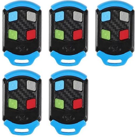 Lot de 5 télécommandes CENTURION pour ouvre-porte de garage/portail (compatibles avec les modèles D2/5/10. A10. R3/5. Vantage. Vector 400/500 et Vert-X 300. 4 boutons)