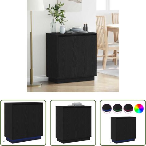 Buffet bois - Buffet Chêne noir 71 x 34.5 x 75 cm Bois d'ingénierie (1/5)