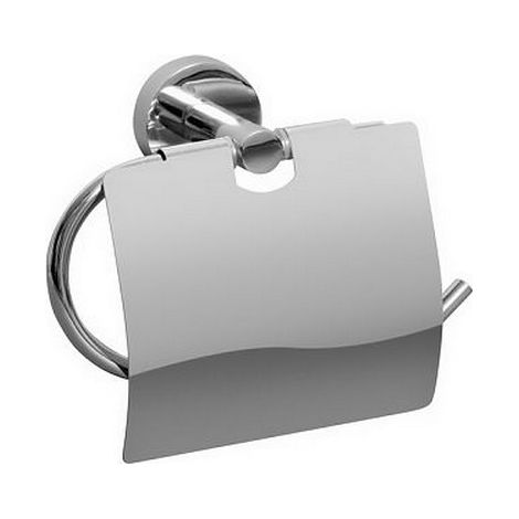 Porte-papier toilette chromé avec rabat (1/2)
