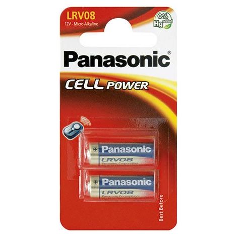 Blister da 2 pile alcaline 12V Panasonic - MN21, MS21, 23A, LRV08