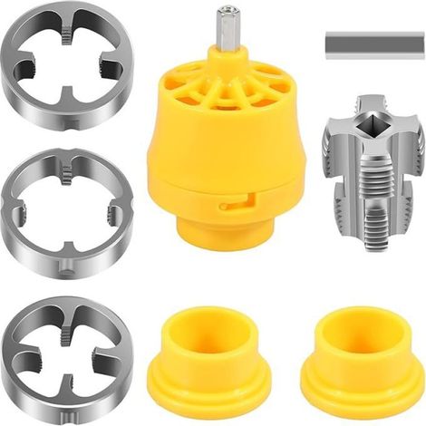 Kit d'outils électriques pour filetage PVC, ouvre-trou pour tuyau d'eau, ouvre-trou double pour tuyau d'eau, foret, outil de perçage électrique pour tuyau d'eau PPR PPE (4 à 6 minutes) (1/5)