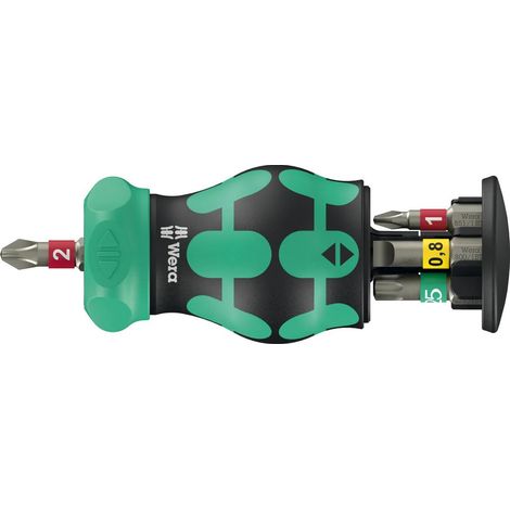 Wera Kraftform Kompakt Stubby magazine RA 1 Destornillador múltiple Destornillador plano