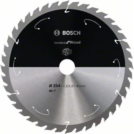 Bosch 2608837734 Disco de sierra circular Standard Wood 254x30x40D BA