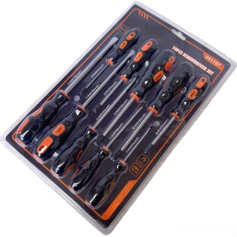 Set 10 Cacciaviti Giraviti Taglio e Croce con Testa Magnetica CR-V antiscivolo (1/5)