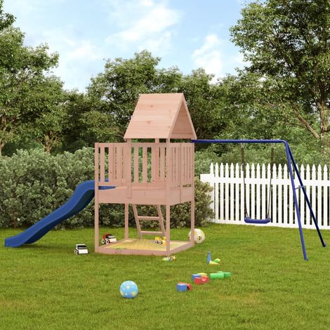 Aire de jeux d'extérieur,Maisonnette de jeu,Maison enfant bois massif de douglas BDXN68003 (1/5)