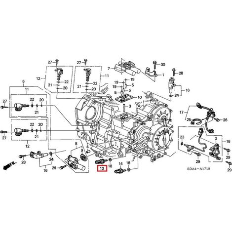 Capteur de pression d'huile de transmission 28600 RKE 004 / RAY 003, interrupteur de pression robuste et durable, compatible Honda / Acura (1/5)