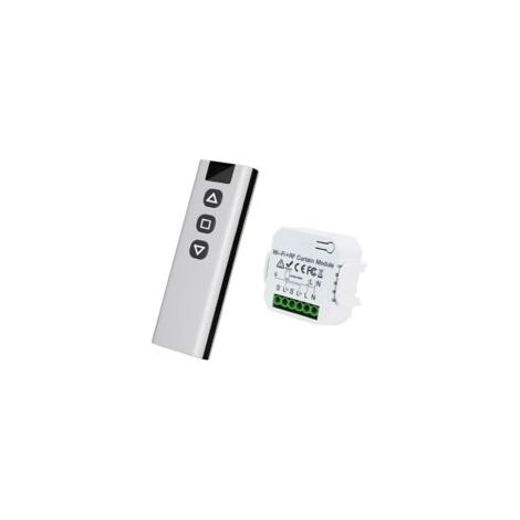 Module sans fil pour volets roulants, interrupteur sans fil pour volets roulants et stores, composé d'une télécommande radio et d'un module récepteur - Crezuo (1/4)