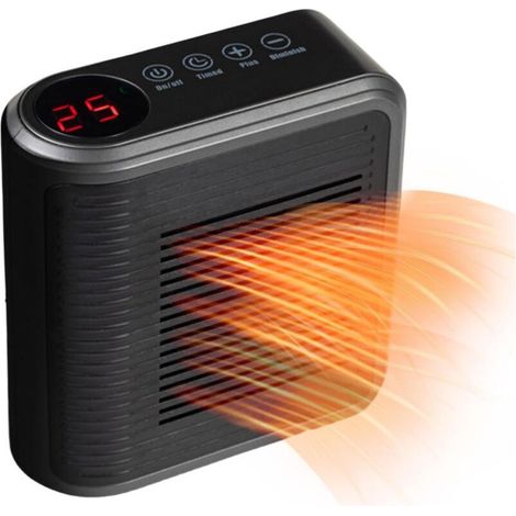 Radiateur mural céramique 800 W – Thermostat réglable, minuterie 12 h et arrêt automatique – Silencieux et compact (1/5)