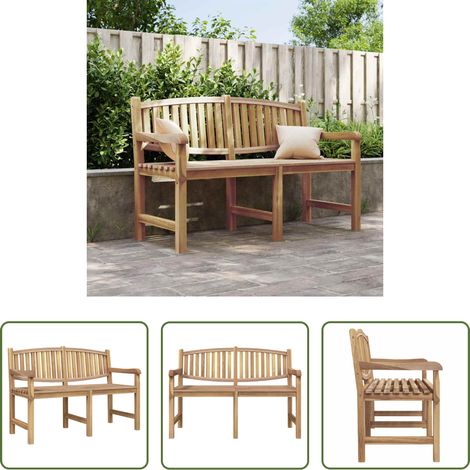 Gartenbank Massivholz - Gartenbank 149,5x60x90 cm Massivholz Teak (1/5)
