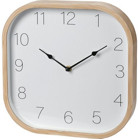 Orologio da parete con cornice effetto legno (1/3)