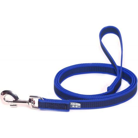Bleu - Laisse Julius K9 Couleur & Gris super grip pour chiens max. 50 kg (1/4)