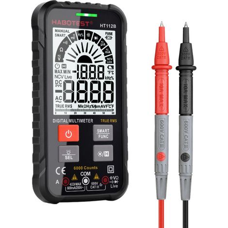 Multimètre professionnel multimètre intelligent intelligent Ohm capacité Hz AC tension cc courant NCV Multimetro testeur (1/5)