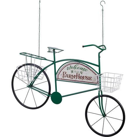 Bici decor de metal con dos cestos 134x32x85h cm (1/5)