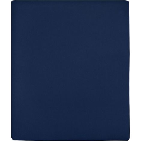 Spannbettlaken 2 Stk. Jersey Marineblau 100x200 cm Baumwolle