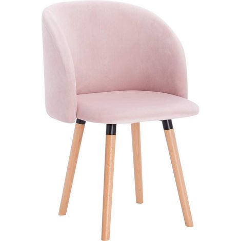 WOLTU Sedia da Cucina Sala da Pranzo con Schienale Poltroncina Cameretta Gambe Rosa (1/5)