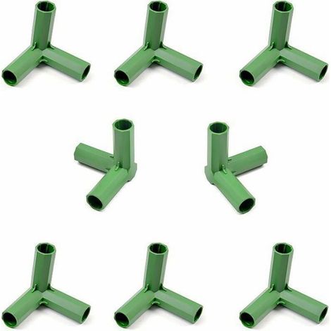 Connecteur Cadre Serre - Angle Droit 3 Voies - Diamètre 16 mm - Pour Tubes PVC ou Métal-Plastique - Lot de 10 (1/3)
