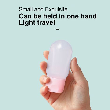 Flacons de voyage souples anti-fuites 3 pièces, réutilisables pour shampooing et lotion (1/5)