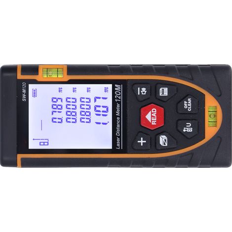 Hochpräzises Laser-Entfernungsmessgerät mit Infrarot-HD-LCD-Display und ABS-Gehäuse – ideal für Bauprojekte – 120 m (393,7 ft) (1/5)