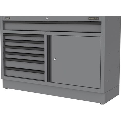 Sealey APMS41BE Superline PRO Black Edition Modular Floor Cabinet 7 Drawer & Cupboard Combination 1360mm (1/2)