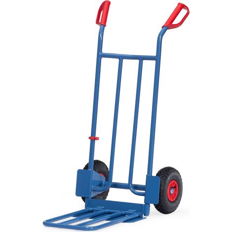 Fetra Stahlrohrkarre mit Klappschaufel, Höhe 1150mm, mit Luft-Bereifung (1/4)