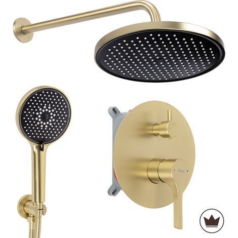 Rea Concealed Shower Set Maxim Brush Gold 24,5X24,5X134Cm (1/5)