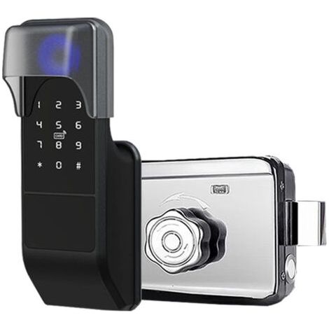 Serrure électrique étanche à empreinte digitale – Wifi, mot de passe numérique – Protection avancée pour portes en fer – Installation sans câblage (1/5)