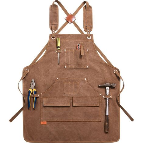 Tablier en toile extra-épaisse, multifonctionnel, format poche, pour la cuisine, les manucures, le ménage, le travail du bois, la mécanique, l'agriculture, l'élevage, comme tablier de protection (1/5)