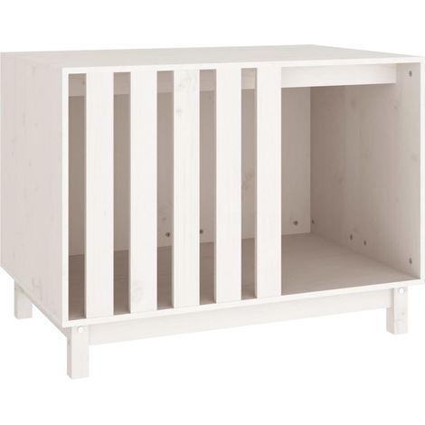 Caseta para perros madera maciza de pino blanco 90x60x67 cm vidaXL