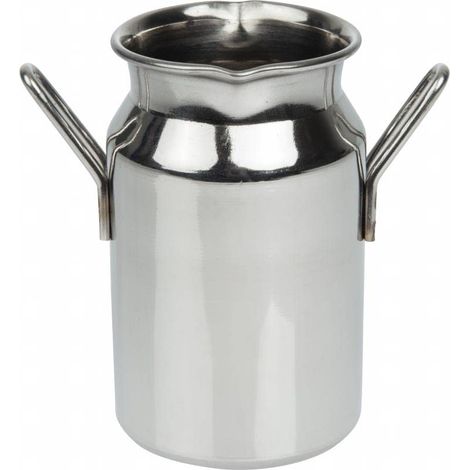 mini bidon à lait en inox moyen 120 ml finition hautement polie bord large pour un versement facile compatible lave-vaisselle CL209 (1/5)