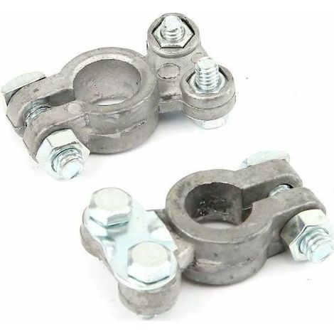 2x Cosse pour borne de batterie Ø 18mm Connexion Connecteur Pince Positif Négatif Tondeuse Tracteur Jardin Entretien (1/2)