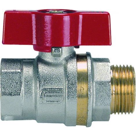 Robinet boisseau sphérique laiton bague MF manette alu 12x17 (1/4)