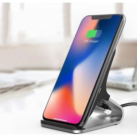 Chargeur Rapide sans Fil, Alliage d\'aluminium, Qi Chargeur Induction pour Samsung Galaxy Note 8 / S8 Plus / iPhone 8 / Plus / X