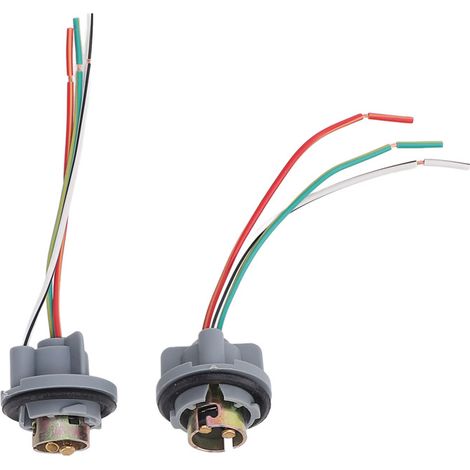 Lot de 2 supports de feu stop arrière étanches, connecteurs pour clignotants, douilles pour ampoules LED avec faisceau de câblage 1157 (1/5)