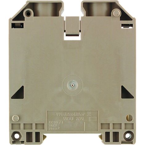 Morsetto passante, Collegamento a vite, 70 mm², 1000 V, 192 A, Beige scuro