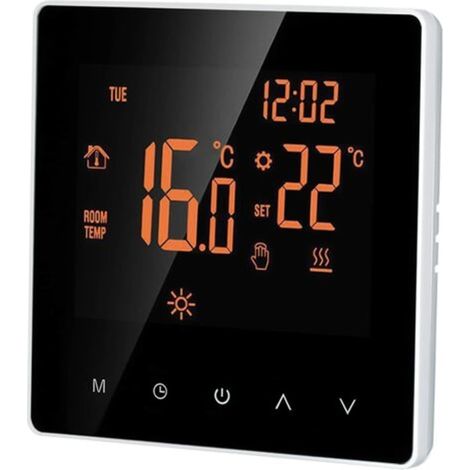 Thermostat intelligent WiFi pour chauffage au sol électrique, 16A, programmateur mural, contrôle à distance, régulateur de température, compatible maison connectée (1/5)