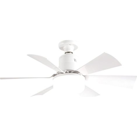 Petit ventilateur de plafond LED, abat-jour plat 40W, ventilateur carré, petit ventilateur télécommandé à 6 pales(hors plafond suspendu) (1/5)