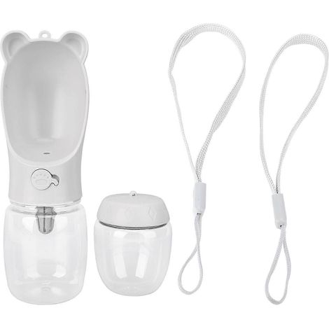 Hunde-Trinkflasche mit integriertem Napf, multifunktionaler tragbarer Wasserspender, Reisenapf für Spaziergänge, Wanderungen und Outdoor-Aktivitäten (1/5)