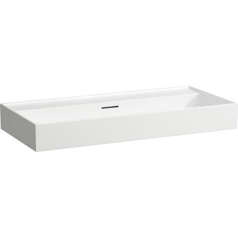 LAUFEN Kartell Lavabo sobre encimera, sin agujero para grifo, con
