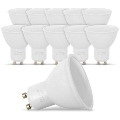 Lot de 10 ampoules Led GU10 7W eq. dimmable Température de couleur : blanc froid 6500K (1/3)