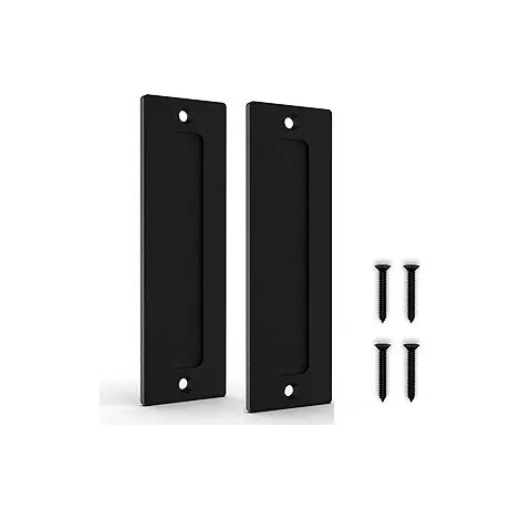 Poignées de porte (lot de 2) - Poignées invisibles, simples, modernes et robustes pour portes de garage, de grange et coulissantes (1/5)