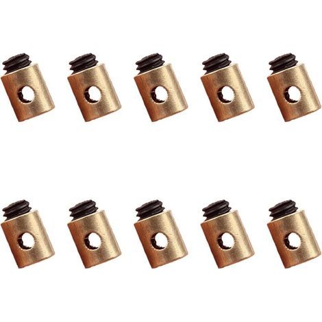 10 pièces Câbles et gaines de frein vélo(5 x 6 mm),Serre-câble d'accélérateur universel en laiton, serre-fil de moto,pour Accélérateurs (1/4)